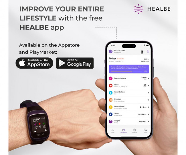 Фітнес-браслет HEALBE GoBe3 Purple